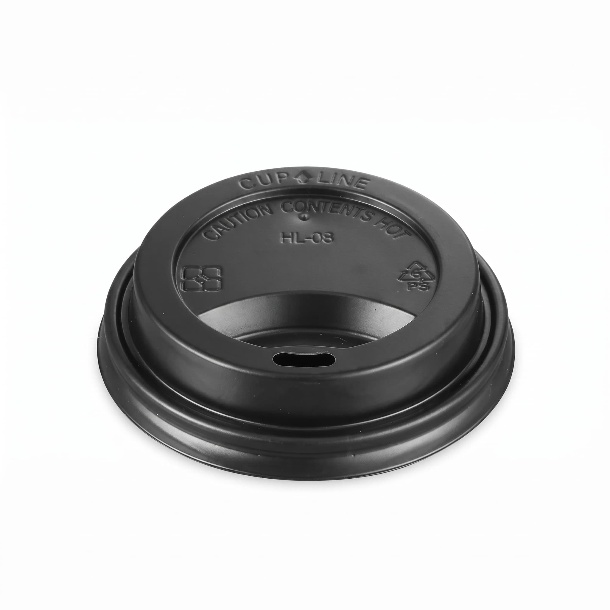 מכסה שחור לכוס נייר 10oz