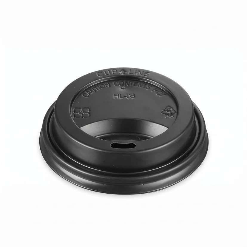 מכסה שחור לכוס נייר 10oz