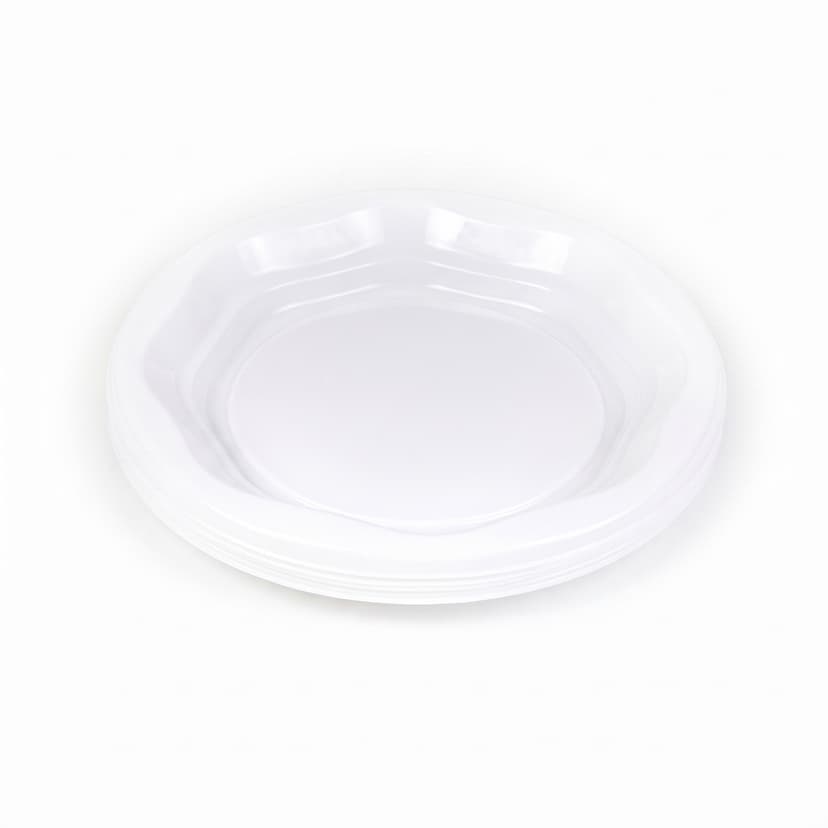 צלחת חד פעמיו לבנה קטנה 100 יח'
