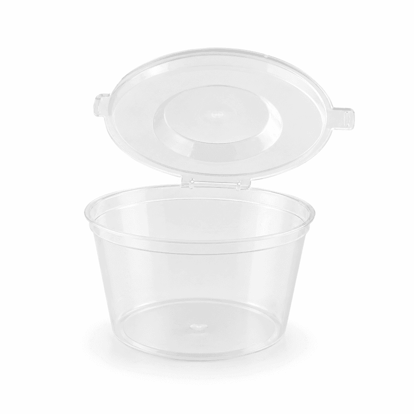 גביע רוטב 4oz עם מכסה מחובר 500 יח'