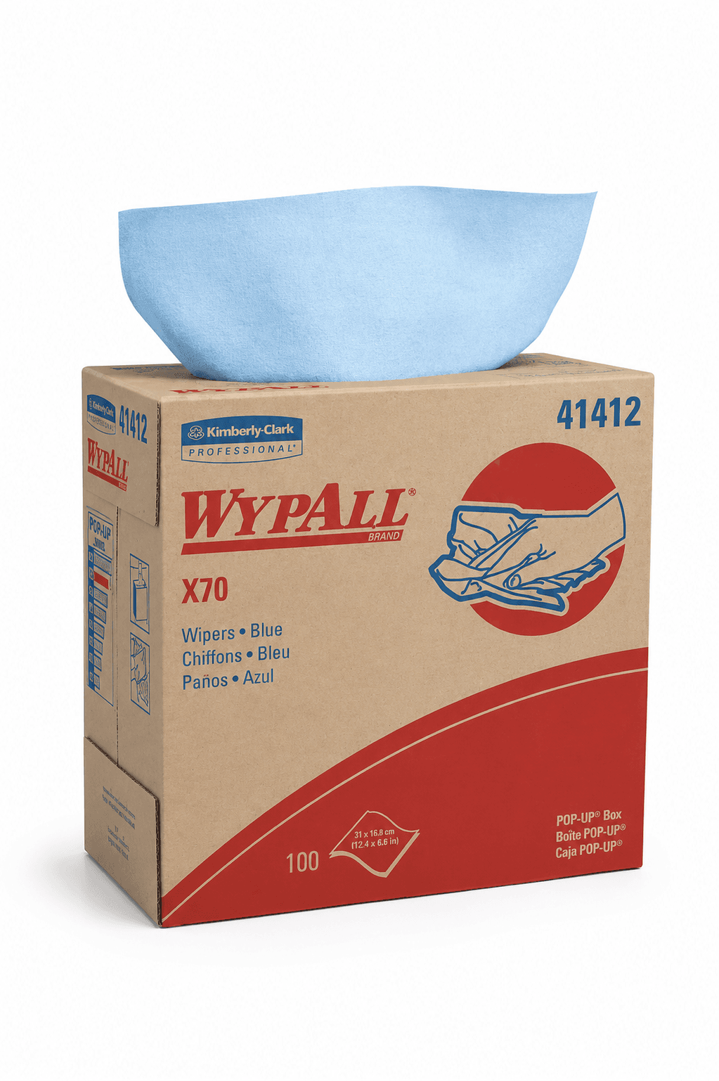מטליות צץ רץ כחול (100 יח') WYPALL X70