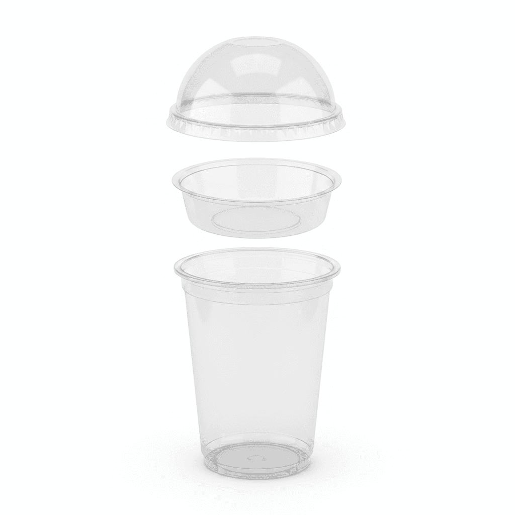 כוס מוזלי PLA מתכלה 360 מ"ל — כלי מתכלה על רקע לבן