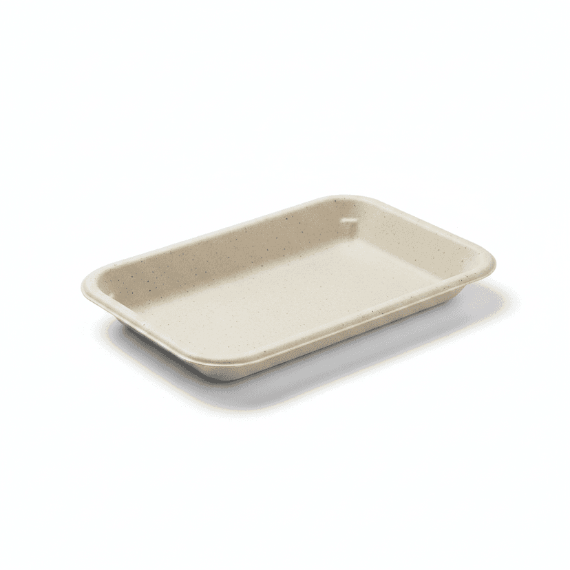 מגש נבט חיטה מלבני מתכלה 230×135 — כלי מתכלה על רקע לבן